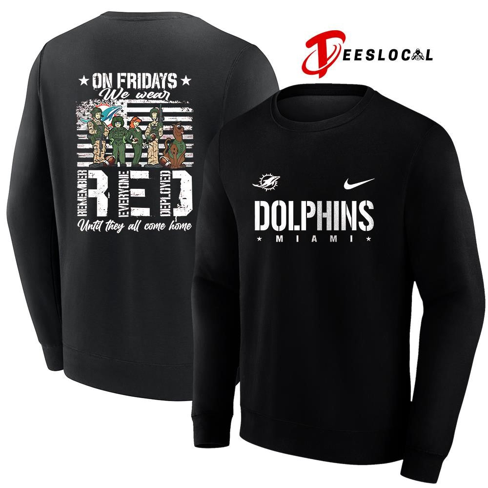 Miami Dolphins x Scooby Doo on friday we wear RED until they all come home shirt Unisex