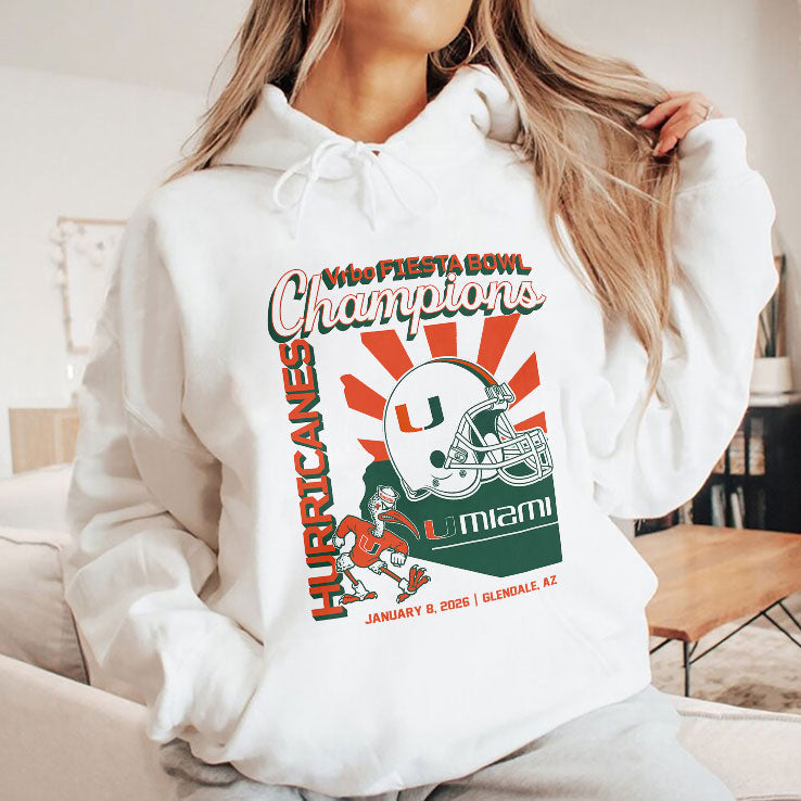 Miami Football Fiesta Bowl Champions T Shirt Unisex