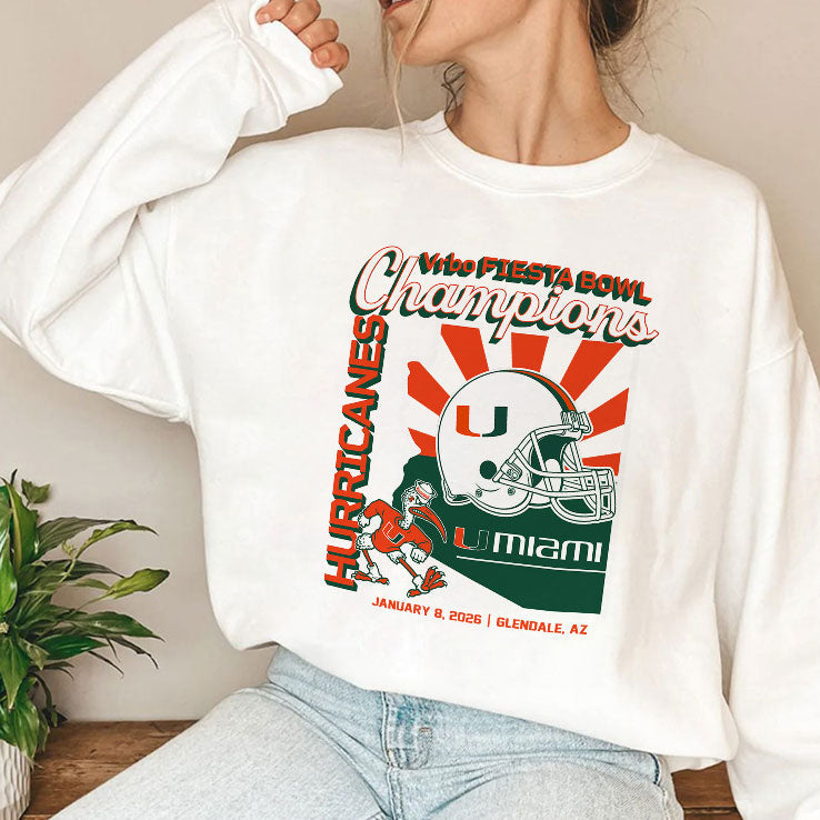 Miami Football Fiesta Bowl Champions T Shirt Unisex