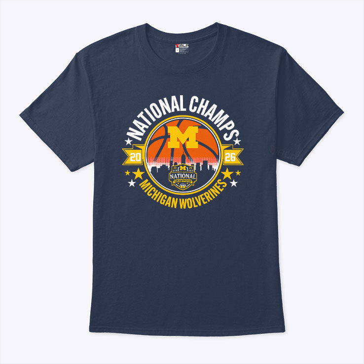 Michigan Wolverines National Champions Circle T Shirt Unisex