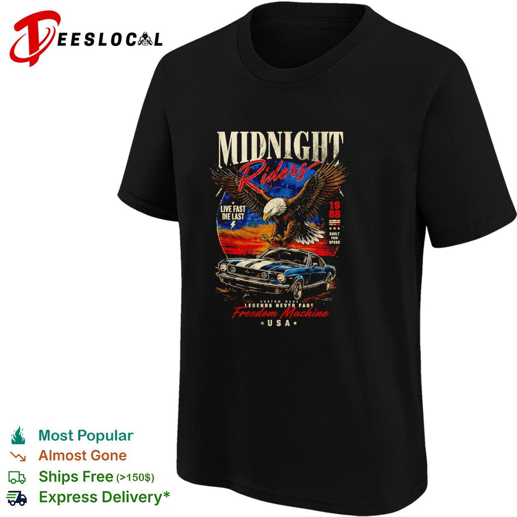Midnight Riders 1988 freedom machine Mustang USA eagle shirt Unisex