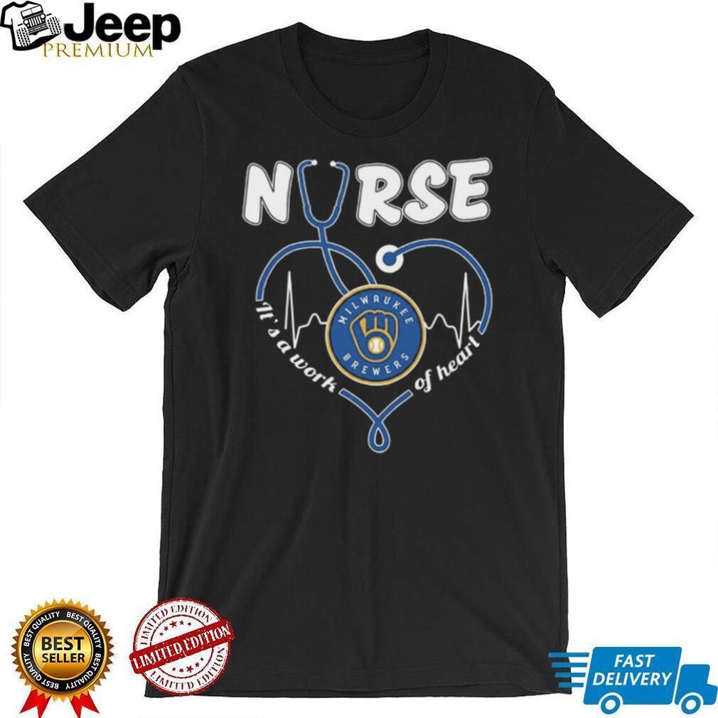 Milwaukee Brewers Nurse Heart Stethoscope Baseball Fan T Shirt