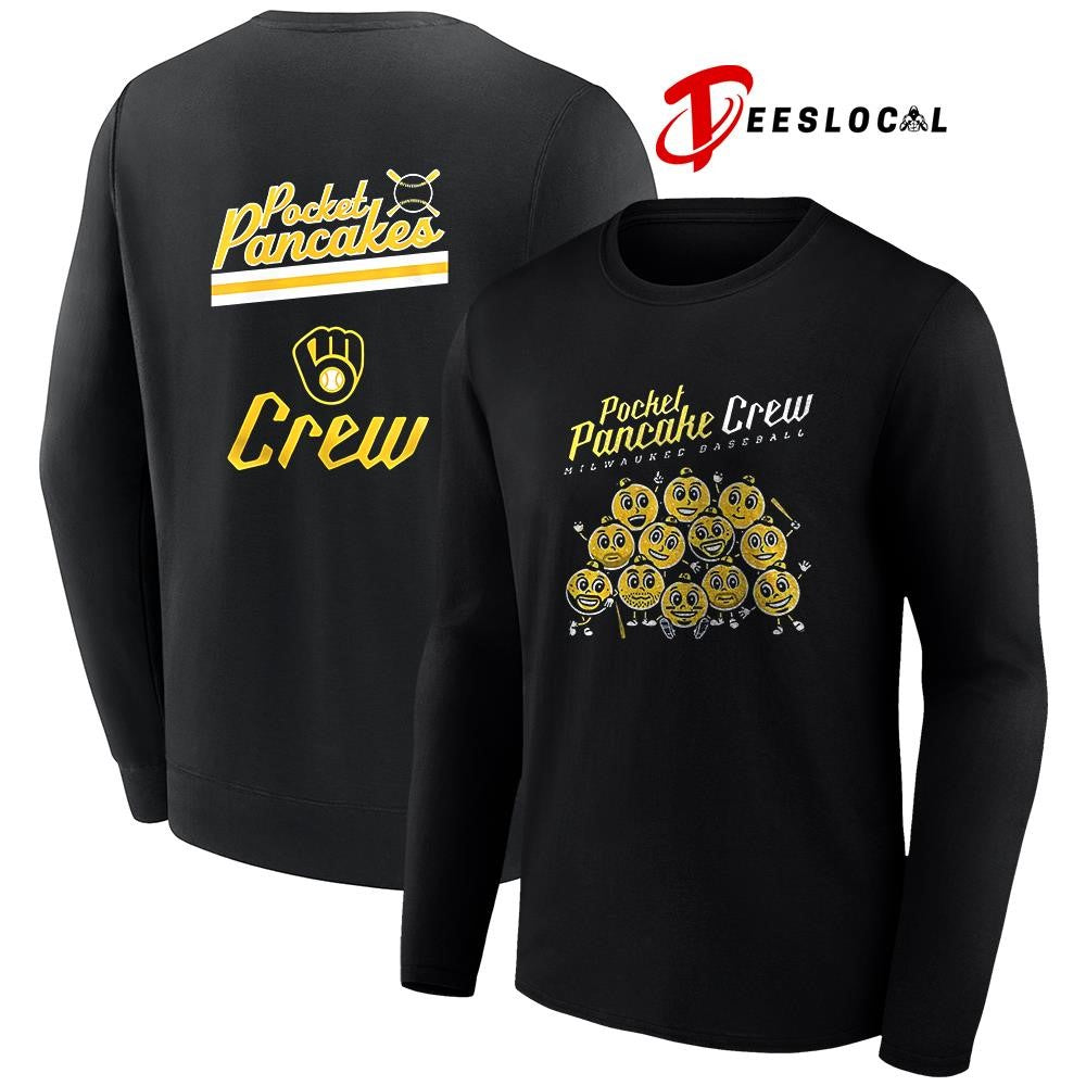 Milwaukee Brewers Pocket Pancake crew graphic shirt Unisex