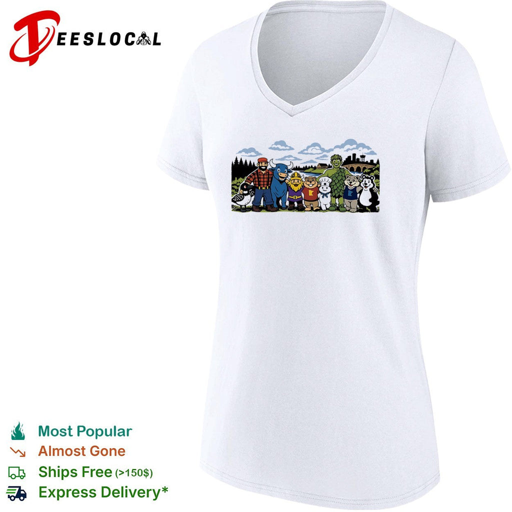 Minnesota Mascot Minneapolis Cityscape Icon shirt Unisex