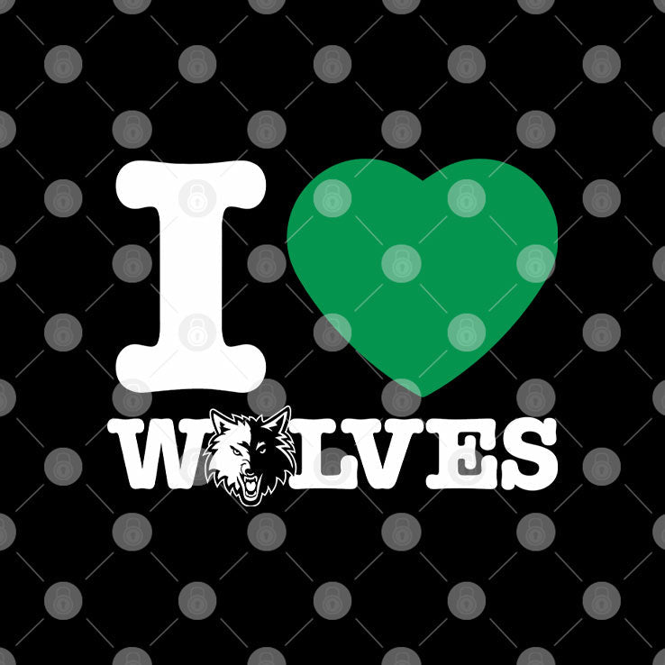 Minnesota Timberwolves I Heart Wolves T Shirt Unisex