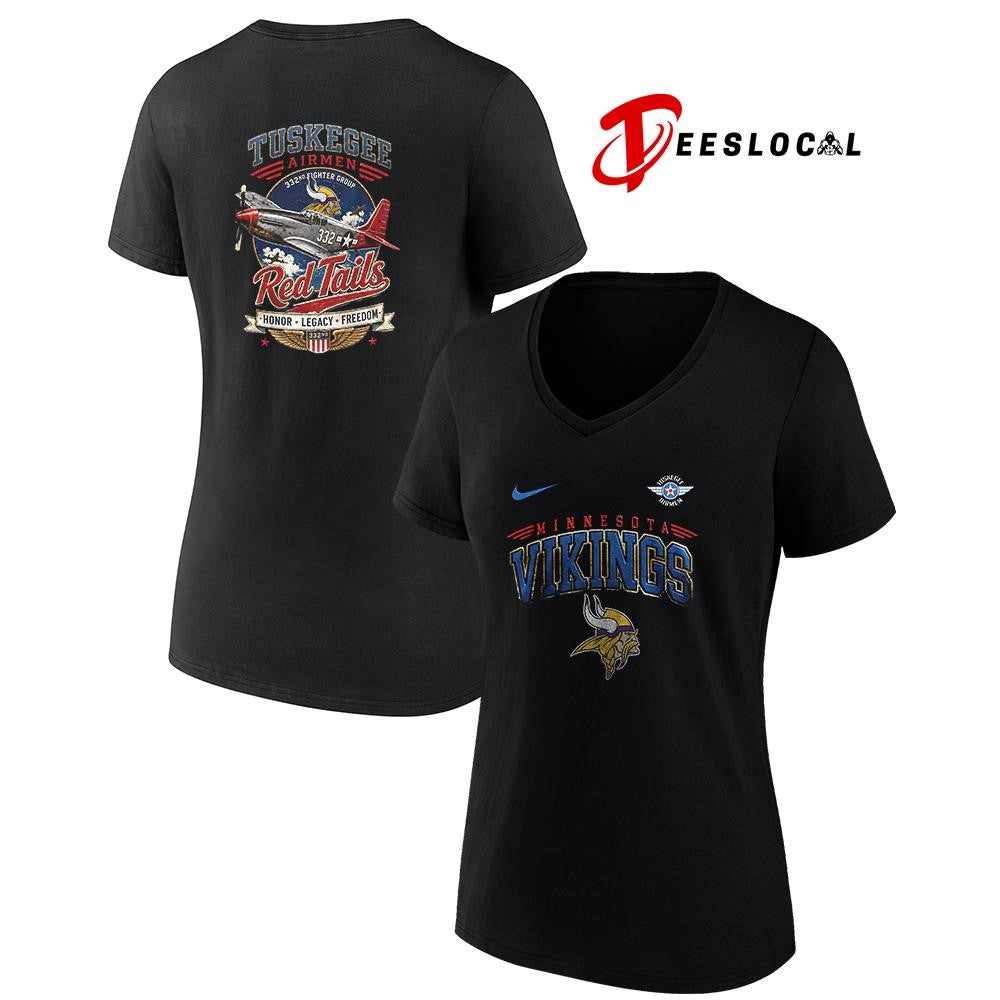 Minnesota Vikings Tuskegee Airmen Red Tails honor legacy freedom shirt Unisex