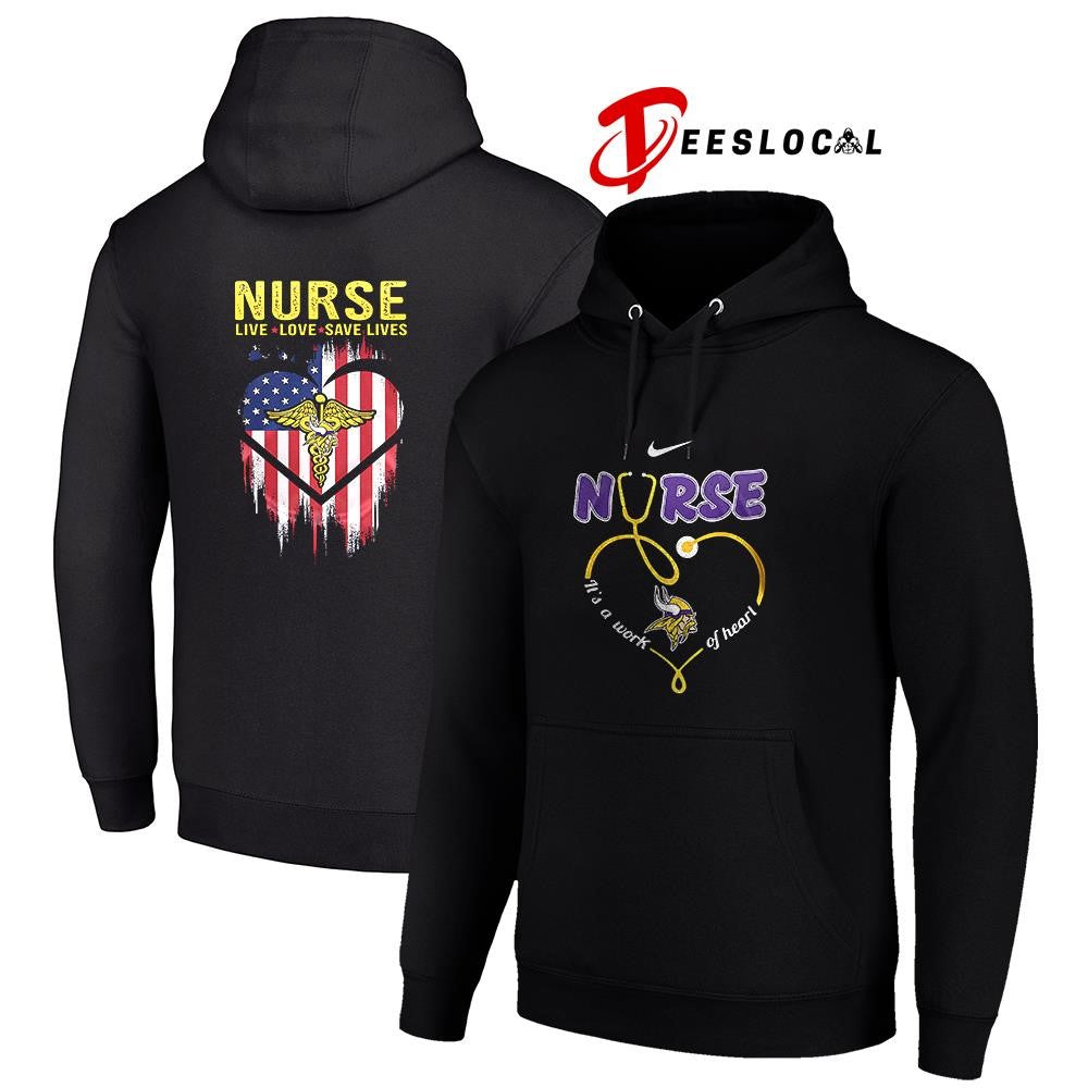Minnesota Vikings x Army nurse it’s a work of heart shirt Unisex