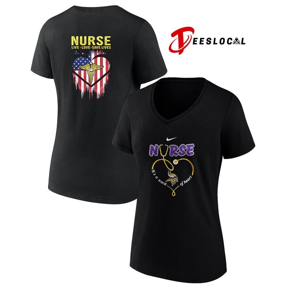 Minnesota Vikings x Army nurse it’s a work of heart shirt Unisex