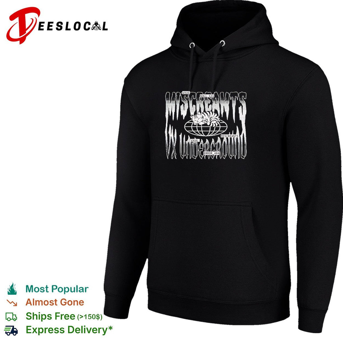 Miscreants Vx Underground Null Sig Error 404 Cat Globe Internet Cyber Security shirt Unisex
