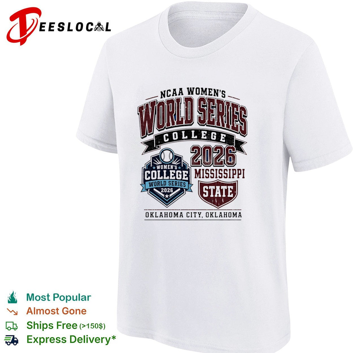 Mississippi State NCAA World Series 2026 Oklahoma City College softball fan shirt Unisex