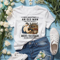 Model Railroad Train Collector Old Man Shirt