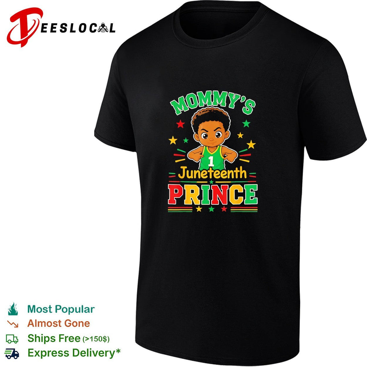 Mommy’s Juneteenth prince little boy basketball celebration shirt Unisex