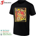 Motorcycle skeleton psychedelic poster shirt Unisex