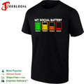 My social battery low around people 2 to 5 scale introvert funny shirt Unisex