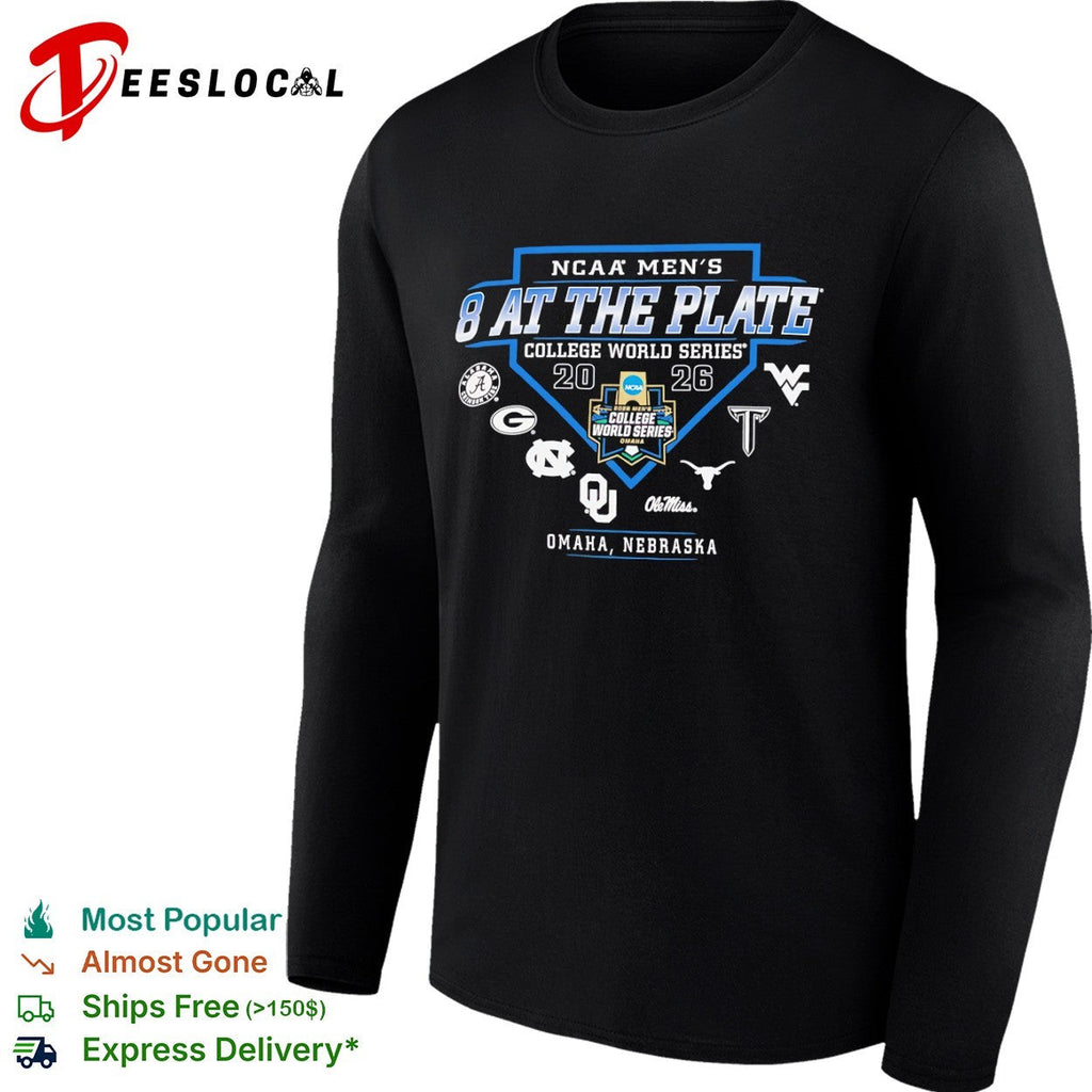 NCAA Men’s College World Series 2026 8 at the plate Omaha Nebraska shirt Unisex
