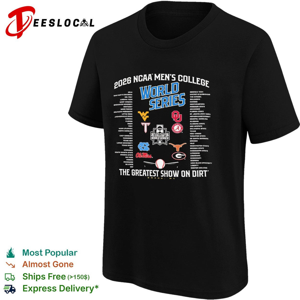 NCAA Men’s College World Series The greatest show on dirt Omaha NE shirt Unisex