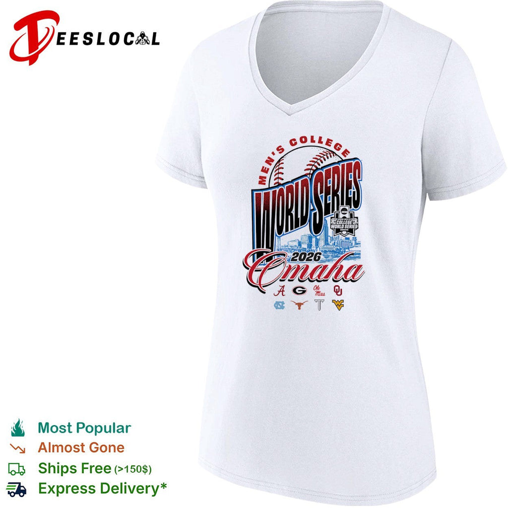 NCAA Mens College World Series city skyline 2026 Omaha shirt Unisex