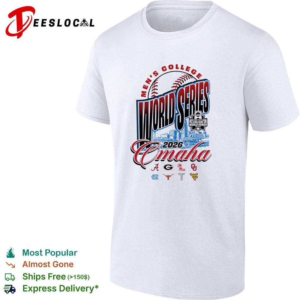 NCAA Mens College World Series city skyline 2026 Omaha shirt Unisex
