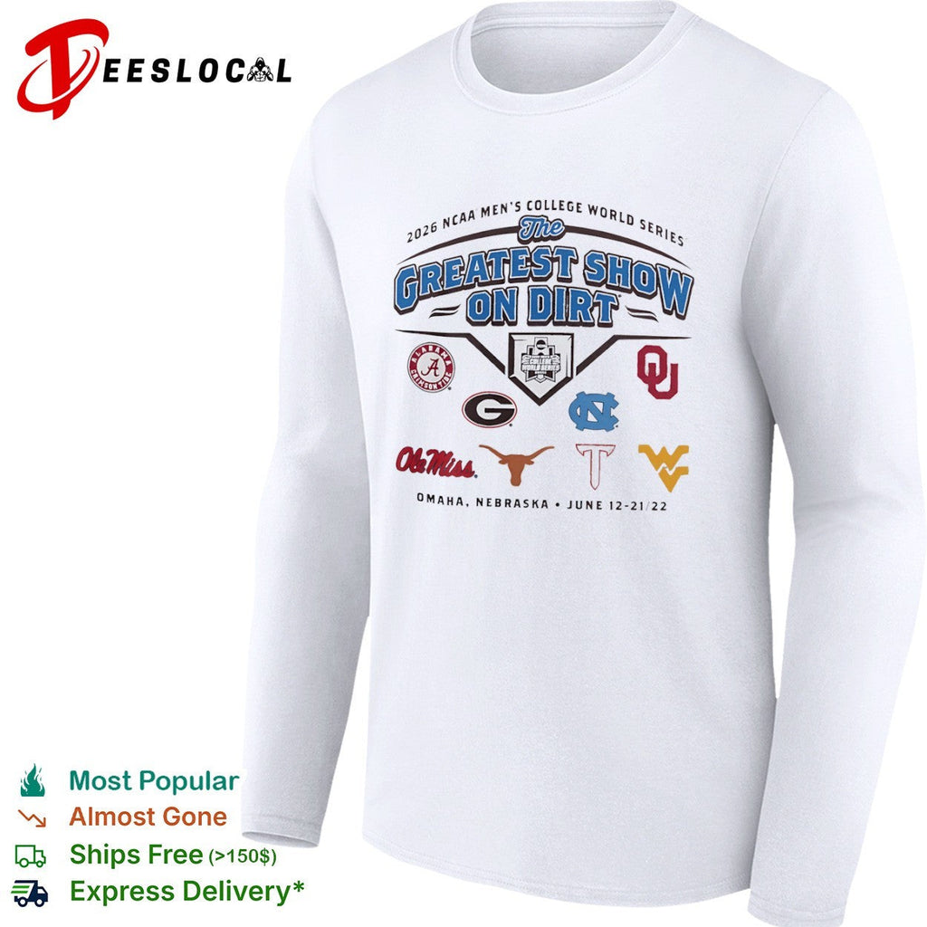 NCAA Men’s College World Series the greatest show on dirt Omaha 2026 shirt Unisex
