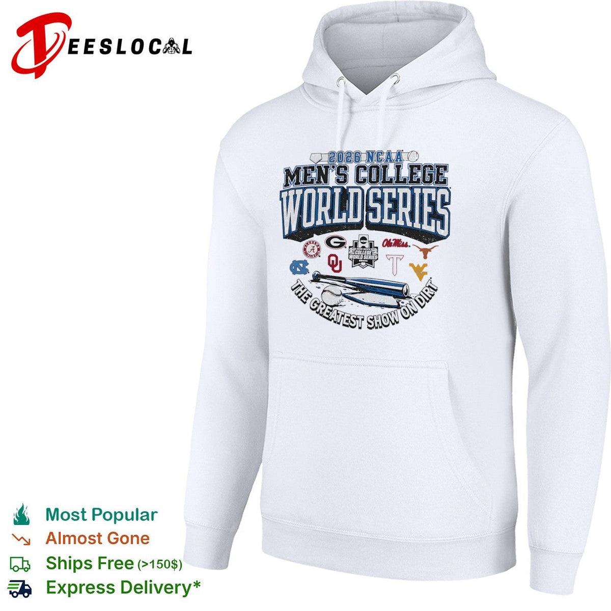 NCAA Men’s College World Series the greatest show on dirt eight team 2026 shirt Unisex