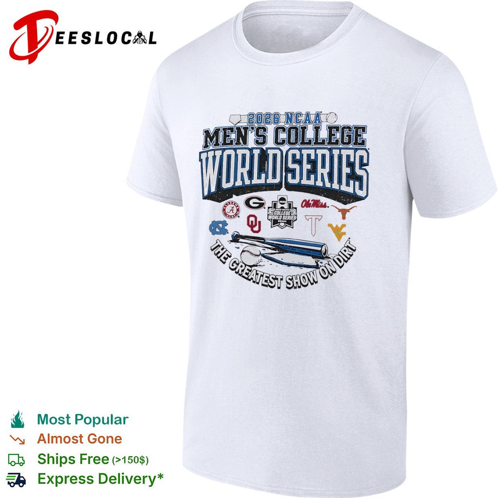 NCAA Men’s College World Series the greatest show on dirt eight team 2026 shirt Unisex