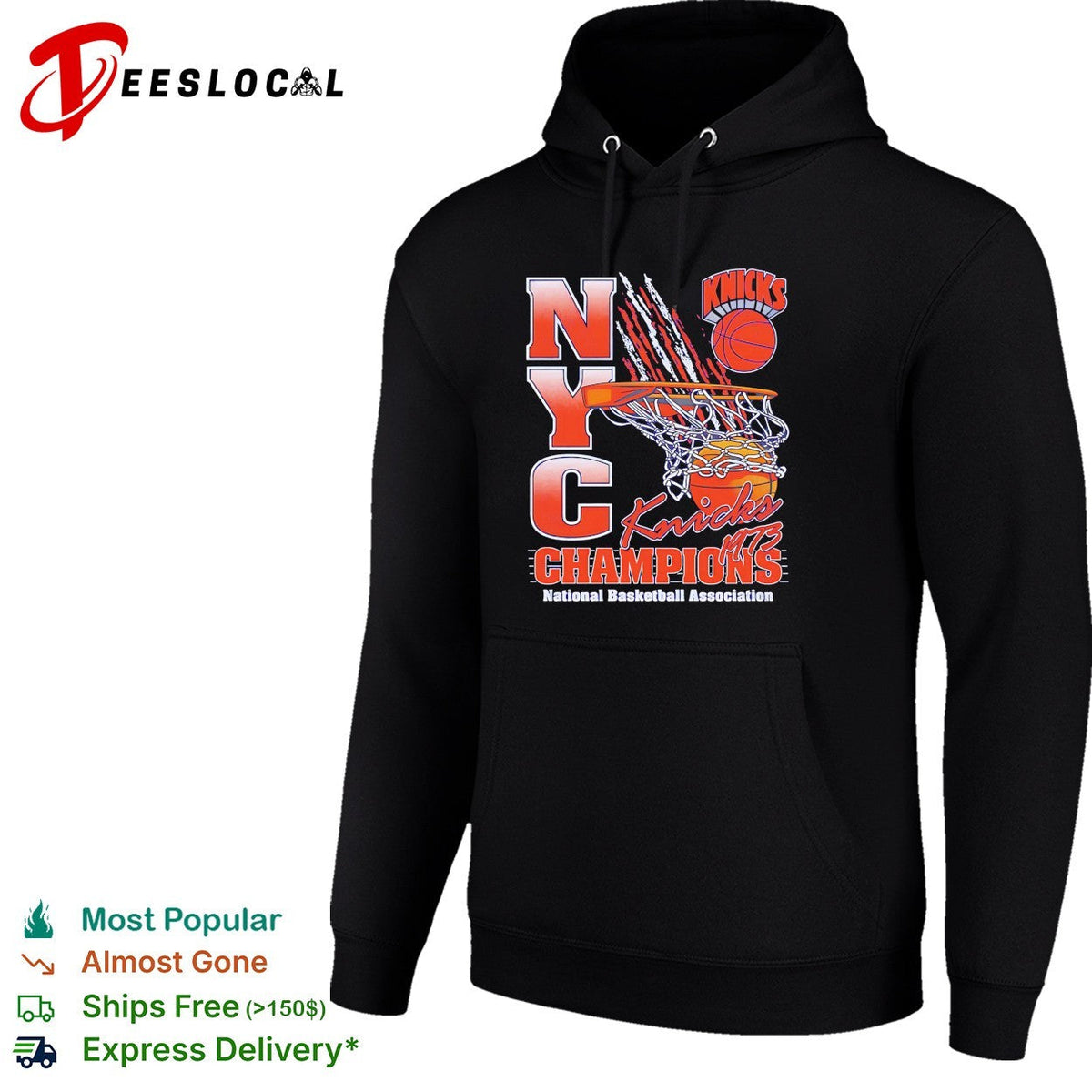 NYC champions basketball net bold poster shirt Unisex