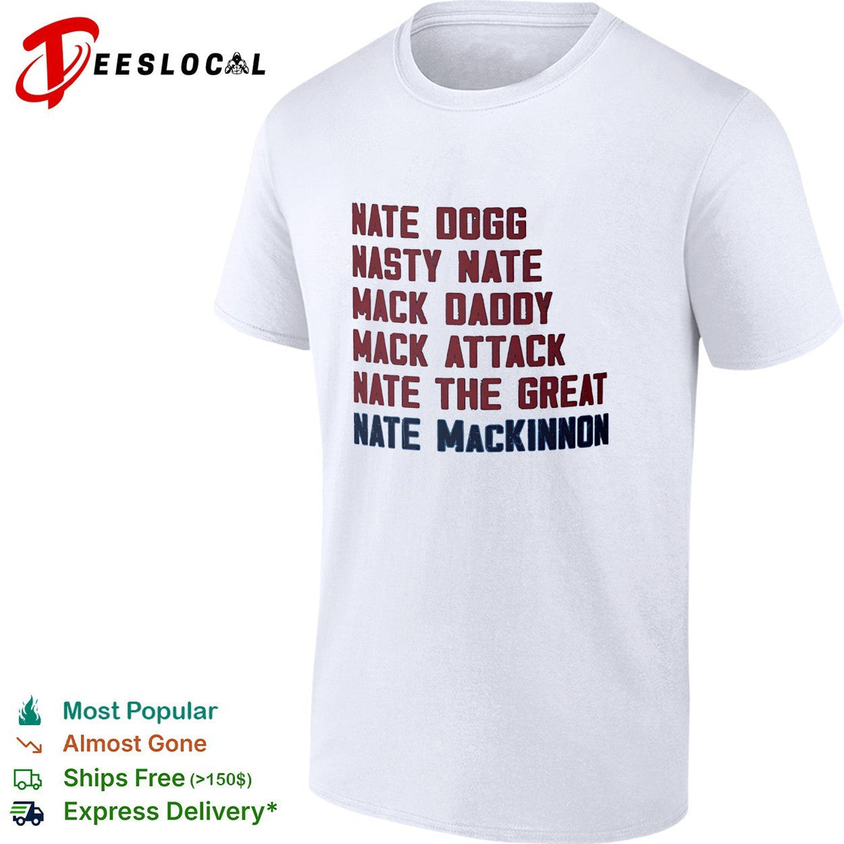Nate MacKinnon Colorado Avalanche nickname list real NHL hockey players shirt Unisex