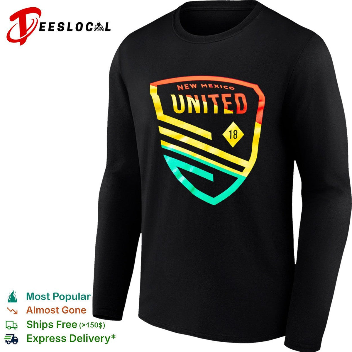 New Mexico United 18 shield logo soccer crest team shirt Unisex