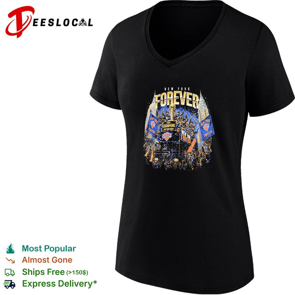 New York forever Knicks champions skyline night fireworks graphic shirt Unisex