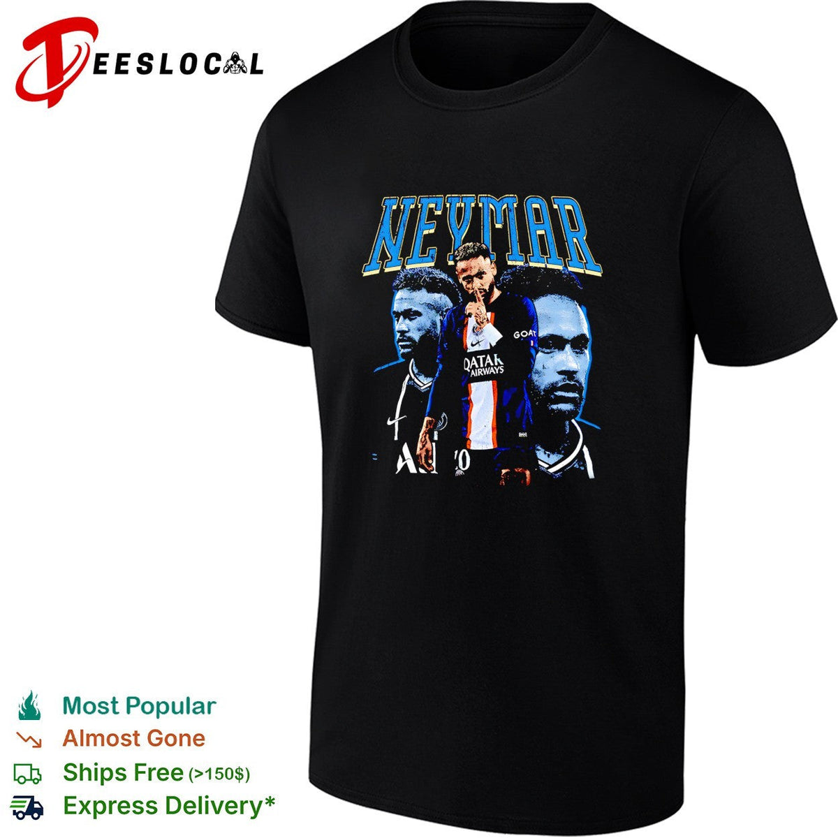 Neymar Paris Saint Germain graphic shirt Unisex