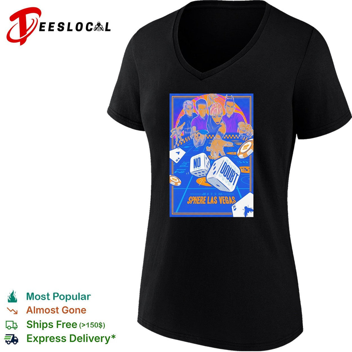 No Doubt Sphere Las Vegas concert poster shirt Unisex