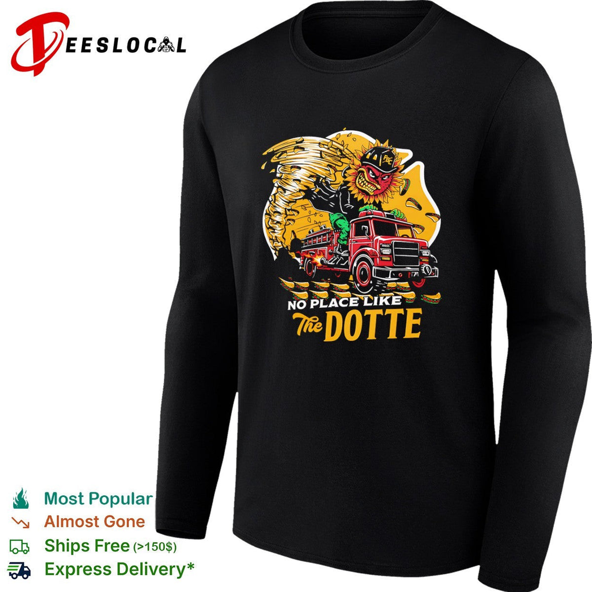No Place Like The Dotte Firetruck Shirt Unisex