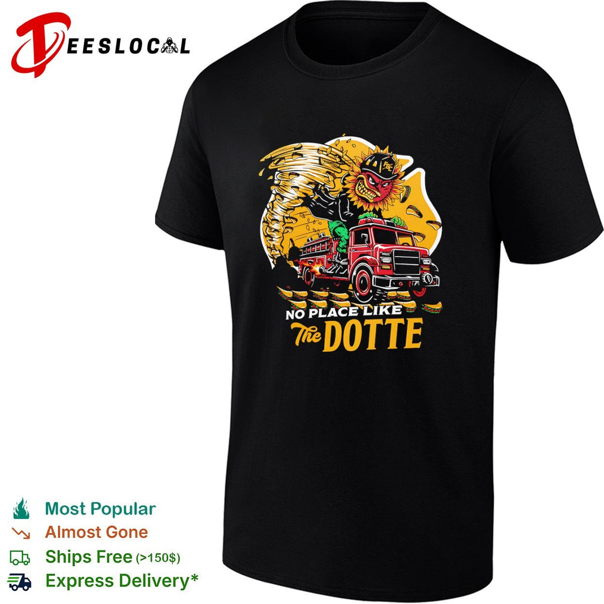 No Place Like The Dotte Firetruck Shirt Unisex