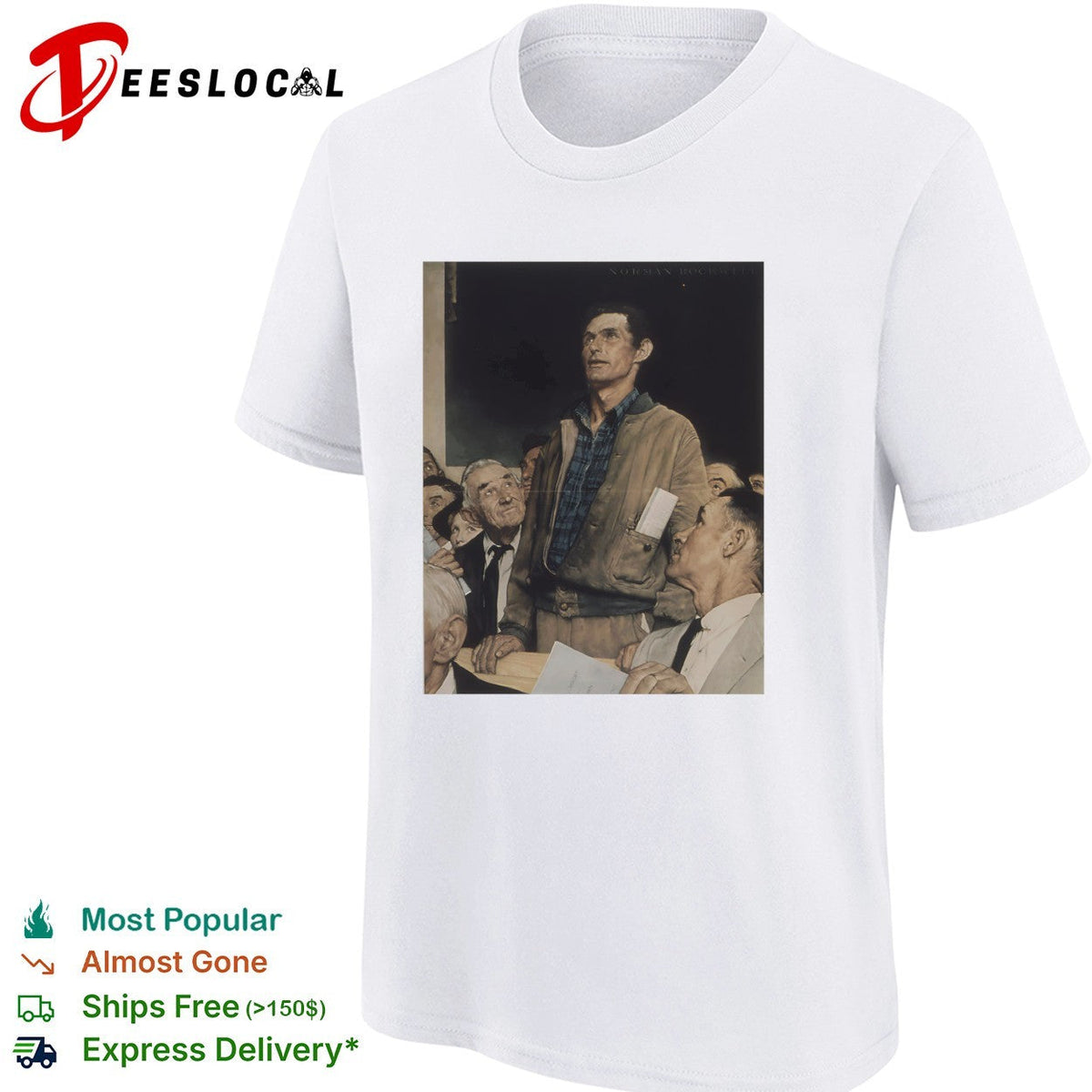 Norman Rockwell Four Freedoms Freedom of Speech est 1943 shirt Unisex
