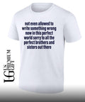 Not even allowed to write something wrong now in this perfect world shirt Unisex