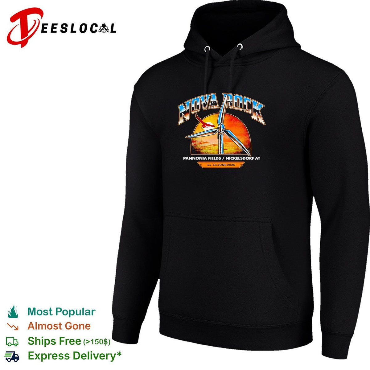 Nova Rock Pannonia Fields Nickelsdorf at 11 14 June 2026 wind turbine bird shirt Unisex