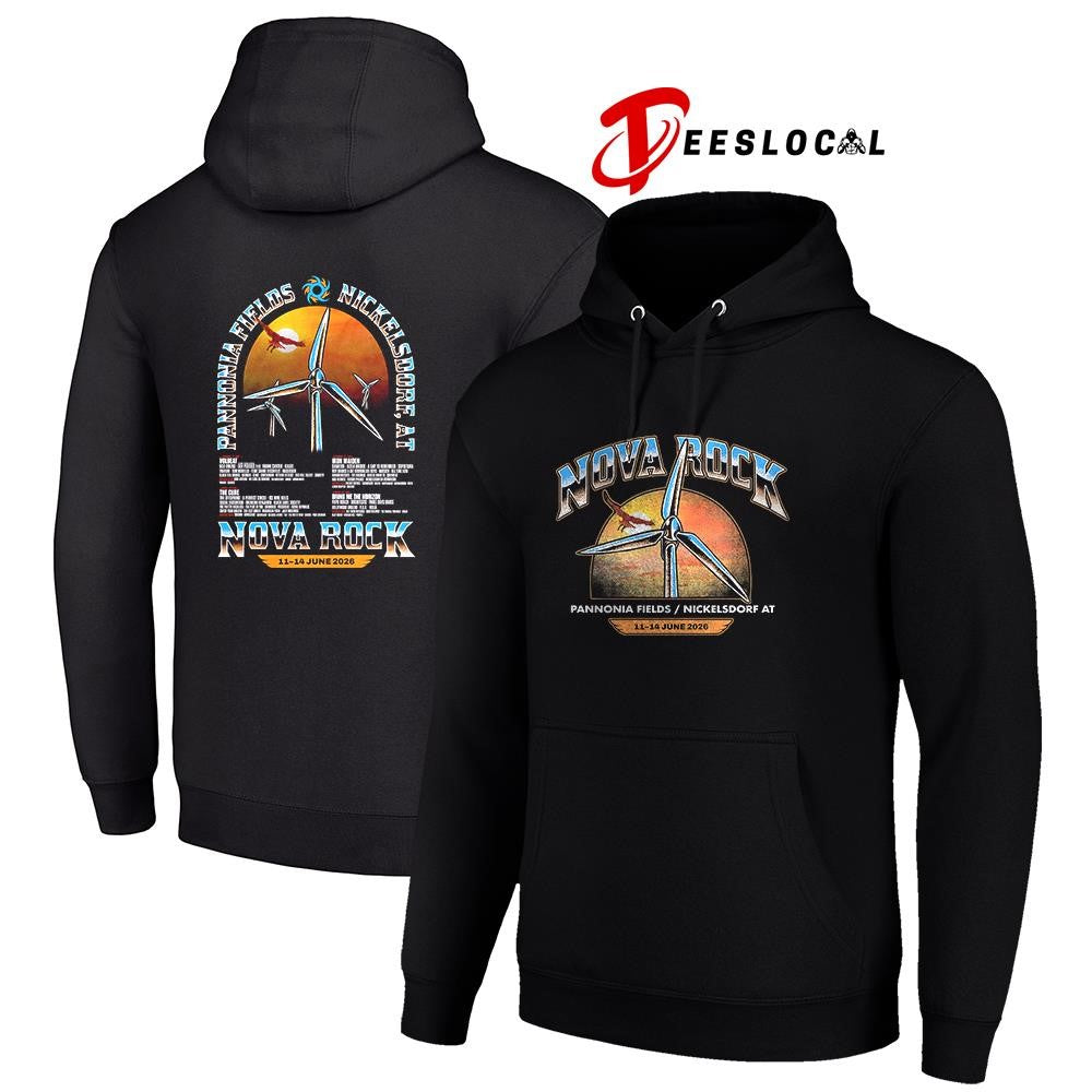 Nova Rock Pannonia Fields winds of rock lineup graphic shirt Unisex