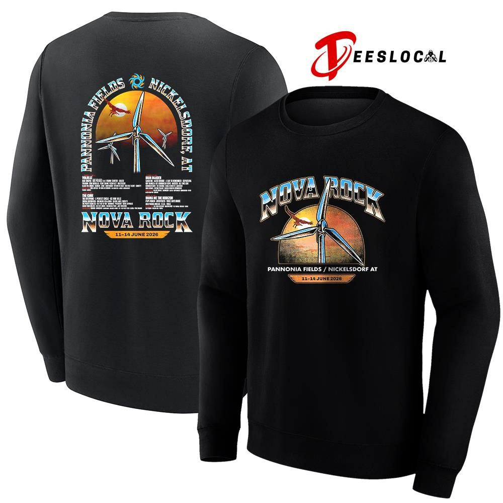 Nova Rock Pannonia Fields winds of rock lineup graphic shirt Unisex