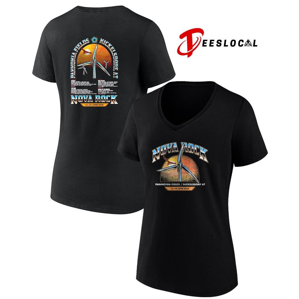 Nova Rock Pannonia Fields winds of rock lineup graphic shirt Unisex