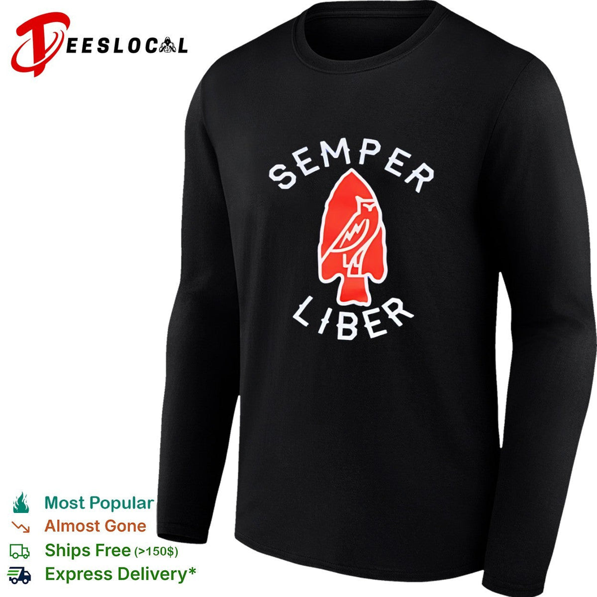 OVO Octobers Very Own Semper Liber Arrowhead Owl Logo Shirt Unisex