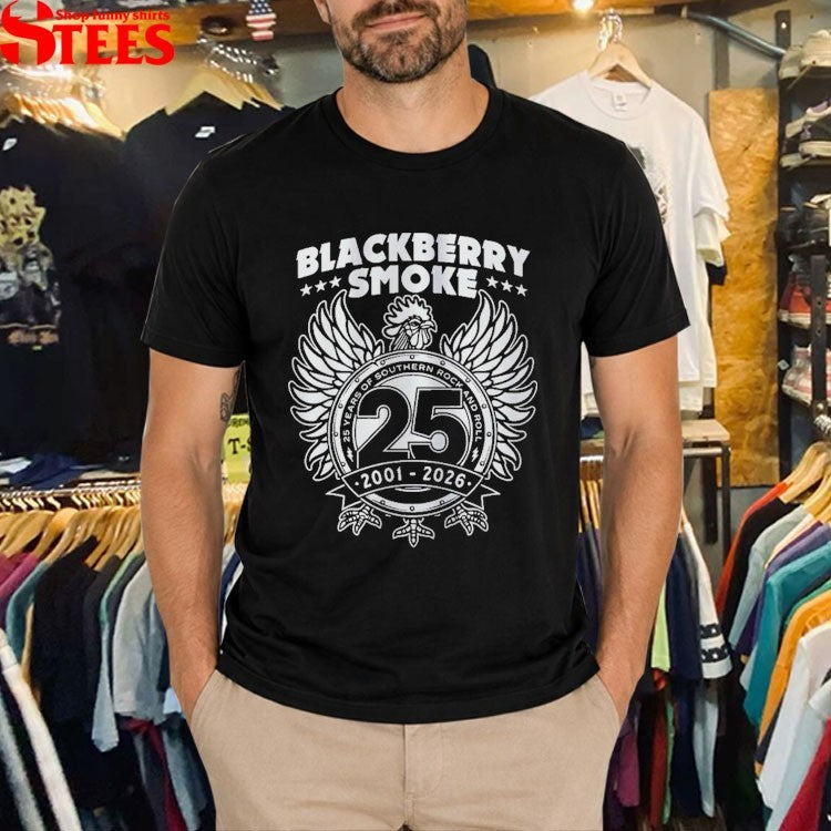 Blackberry Smoke 25th Anniversary Of Southern Rock And Roll 2001 2026 Rooster T-Shirt