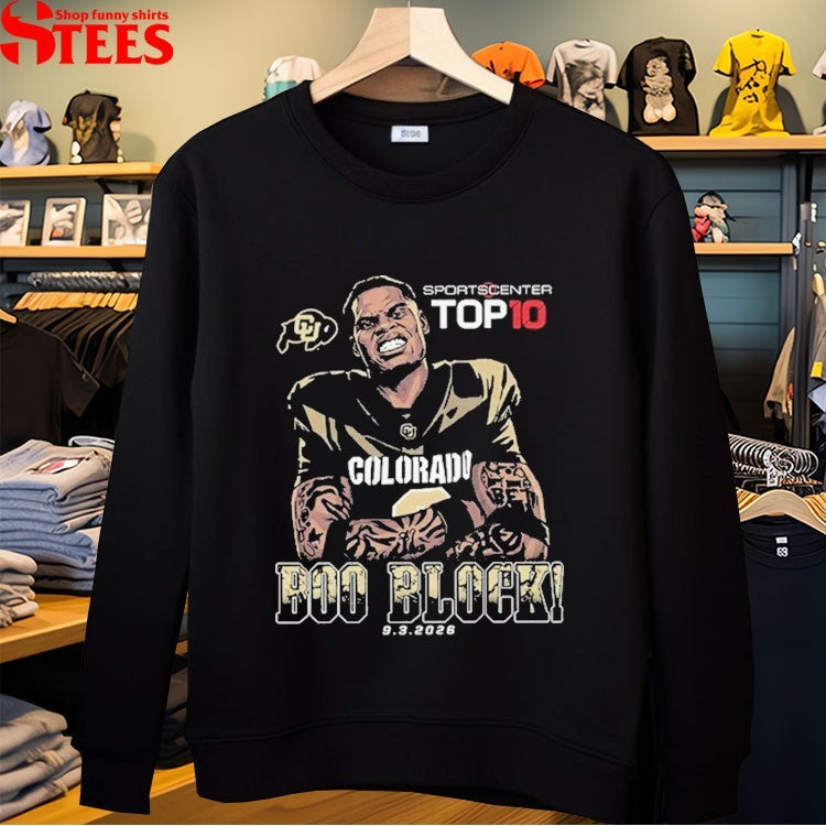 Boo Carter Boo Block Colorado Buffaloes Sportscenter Top 10 T-shirts