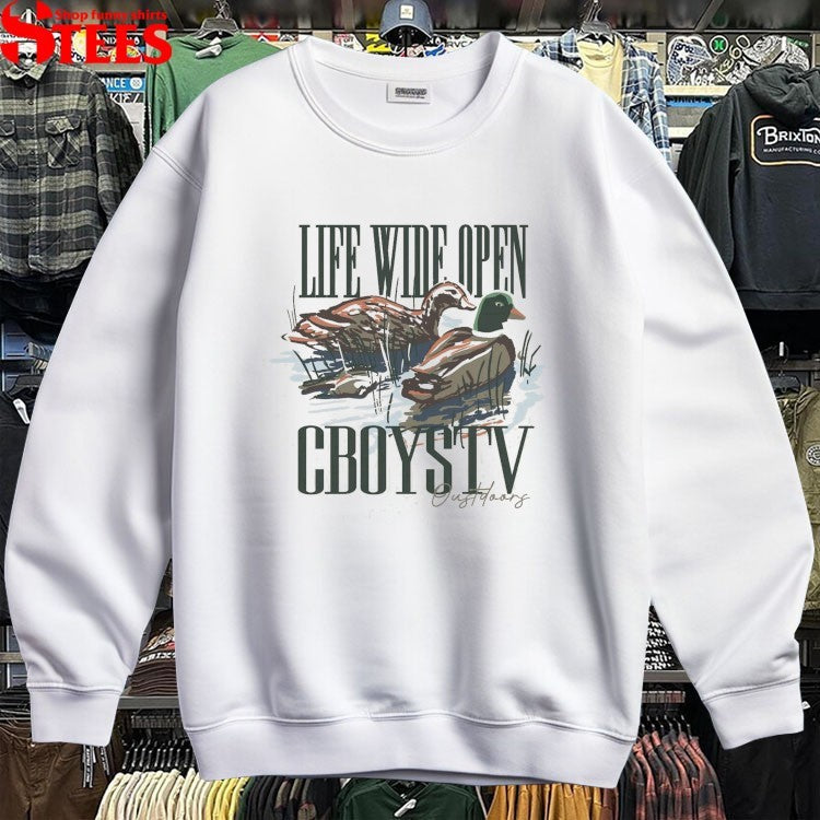 Cboystv Life Wide Open Mallard Outdoors T-shirts