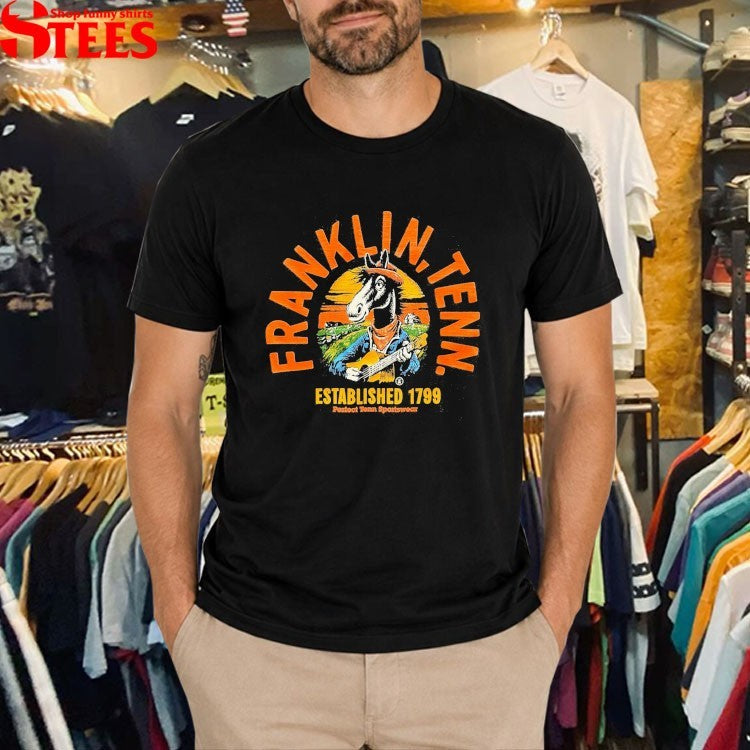 Franklin, Tenn Walking Est 1799 Horse Guitarist T-Shirt
