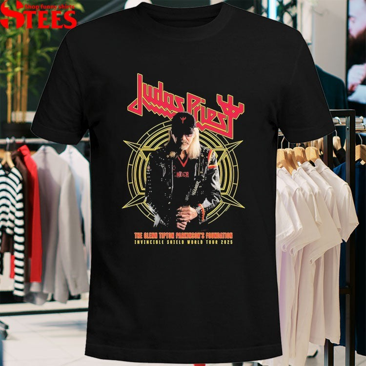 Judas Priest The Glenn Tipton Parkinson’s Shield World Tour 2025 Of Pain T-shirts