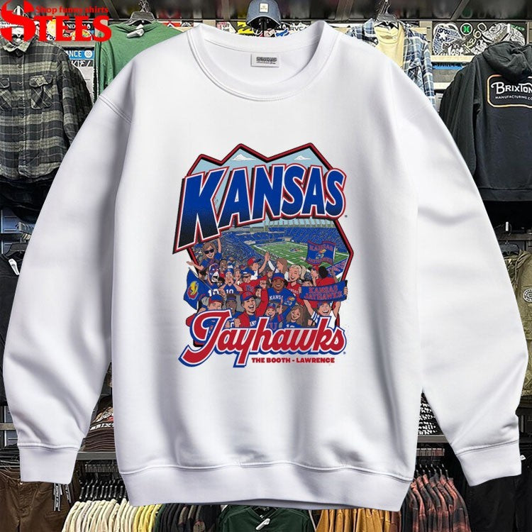 Kansas Jayhawks The Booth Lawrence David Booth Kansas Memorial Stadium T-shirts