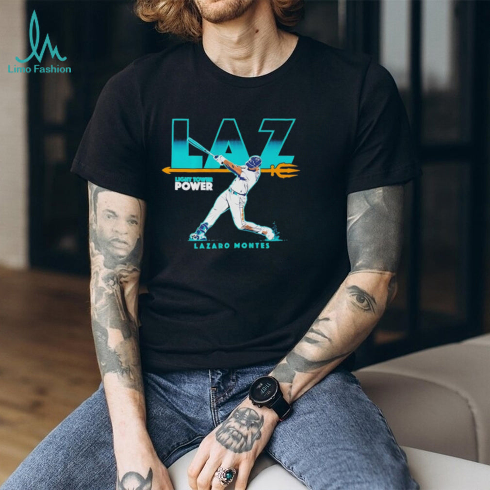 Lazaro Montes Laz light tower power Seattle Mariners baseball shirt