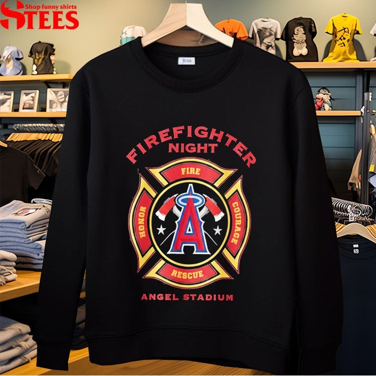 Los Angeles Angels Firefight Night Honor Fire Courage Rescue Appreciation T-shirts
