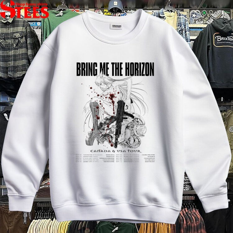 Motionless In White Canada And USA Tour 2026 Dates With Bring Me The Horizon And The Plot In You T-shirts