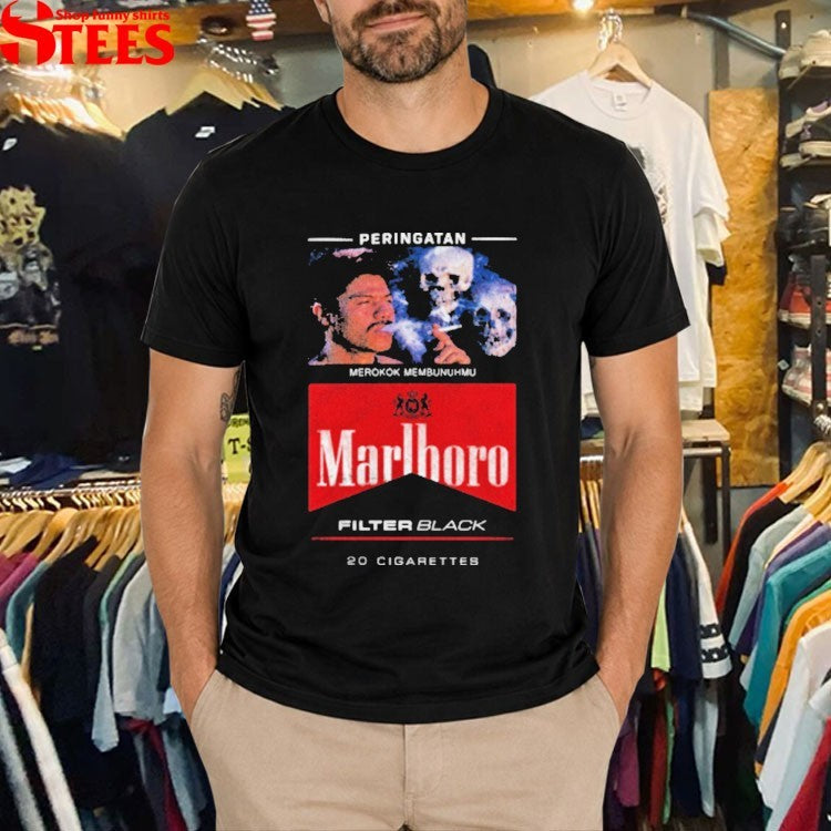 Peringatan Merokok Membunuhmu Marlboro Filter Black 20 Cigarettes T-shirts